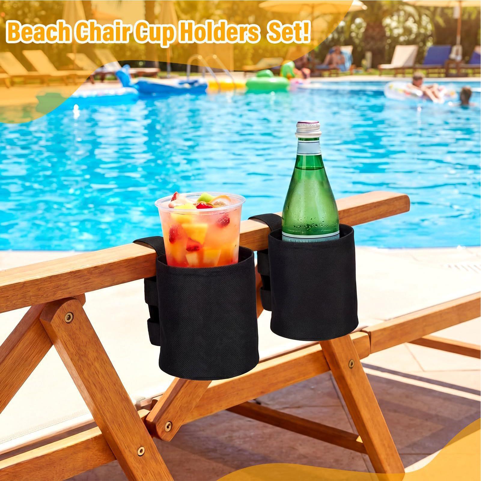 Outdoor Camping Lounge Chairs - ที่ใส่ขวดน้ำแบบพกพา ปลอกแก้วสำหรับการเดินทาง, กิจกรรมกลางแจ้ง, ชายหาด, แคมป์ปิ้ง, สระว่ายน้ำ