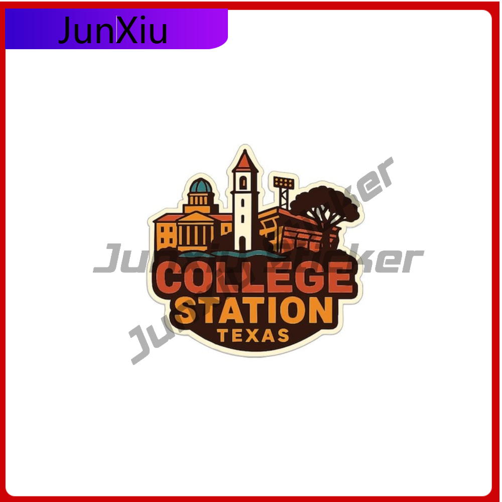 Outdoor Camping In Texas - สติกเกอร์ไวนิลลาย College Station Texas สำหรับตกแต่งภายนอกรถยนต์ รถแคมป์ปิ้ง