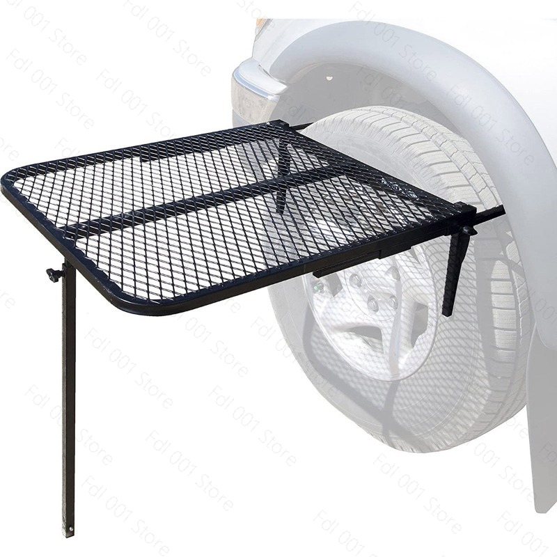 Outdoor Camping Folding Table - โต๊ะปิ้งย่างพับได้แบบพกพาสำหรับตั้งแคมป์ในรถยนต์ ทำจากโลหะ