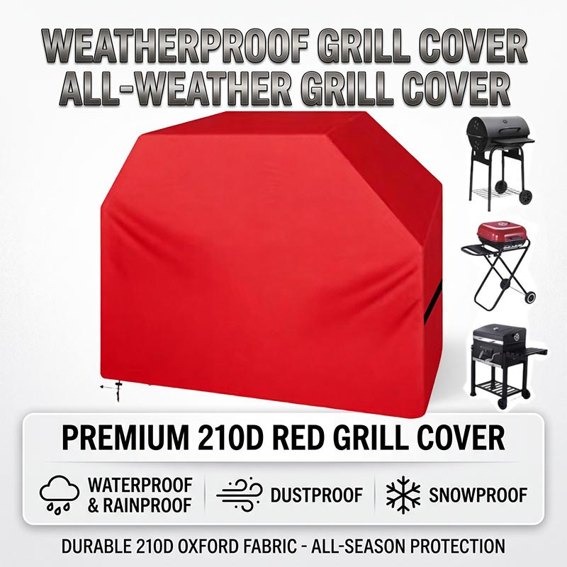 Outdoor Camping Stove - ผ้าคลุมเตาย่างบาร์บีคิว 210D กันฝุ่น กันน้ำ หนาเป็นพิเศษ สำหรับเตาย่างกลางแจ้ง