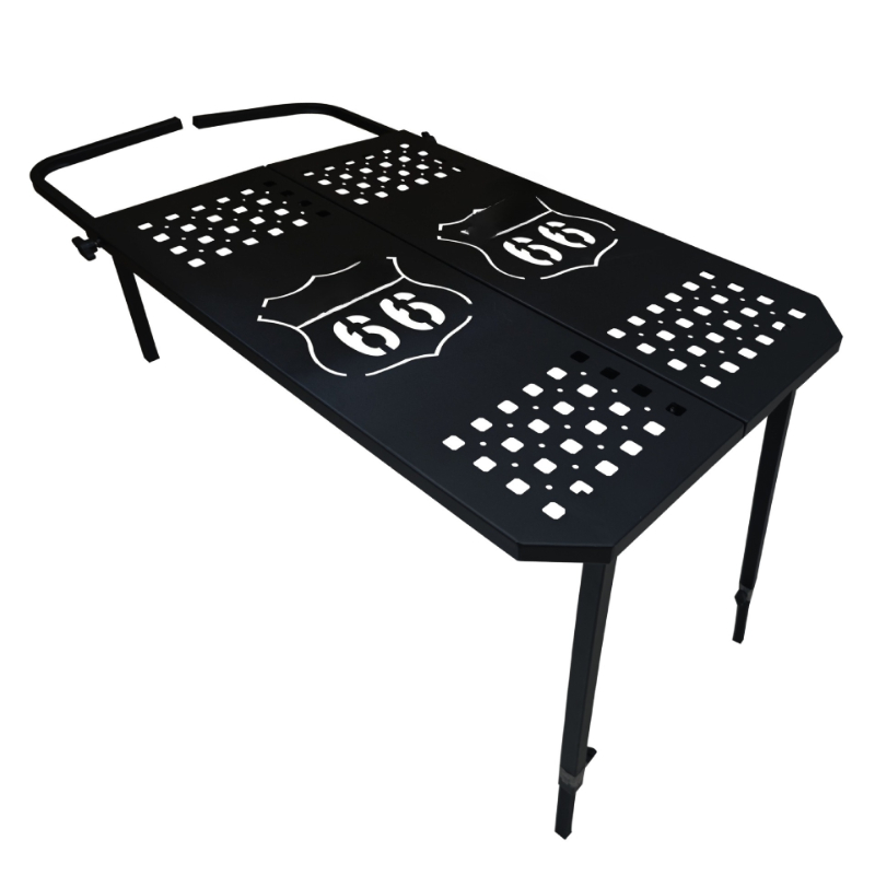 Outdoor Camping Folding Table - โต๊ะตั้งแคมป์กลางแจ้ง โต๊ะยางรถยนต์ พับได้ พกพาสะดวก อุปกรณ์เสริมสำหรับการเดินทางด้วยรถยนต์ อุปกรณ์ออฟโรด