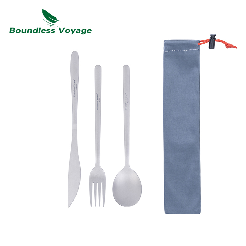 Outdoor Camping Dining Set - ชุดรับประทานอาหารไทเทเนียมเดินทางไร้ขอบเขตเครื่องใช้บนโต๊ะอาหารสำหรับตั้งแคมป์ช้อนส้อมมีดตะเกียบอเนกประสงค์ set sendok 3/4ชิ้นสำหรับการเดินทางที่บ้าน