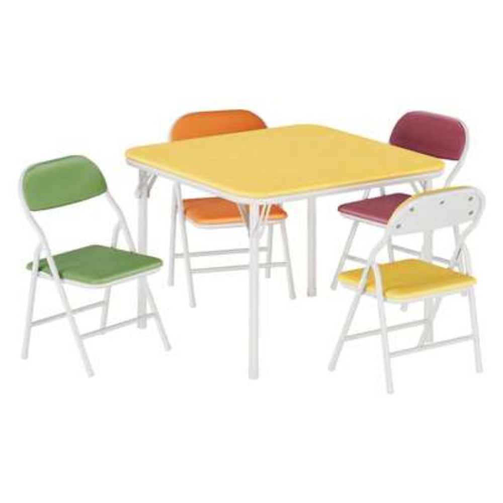 Outdoor Camping Folding Table - ชุดโต๊ะและเก้าอี้พับได้ทรงสี่เหลี่ยมสำหรับใช้งานทั้งในร่มและกลางแจ้ง ชุดรับประทานอาหารแบบพับได้ขนาดกะทัดรัดพร้อมที่นั่งน้ำหนักเบาพกพาสะดวก เฟอร์นิเจอร์พับประหยัดพื้นที่สำหรับบ้าน งานเลี้ยง แคมป์ปิ้ง ปิกนิก