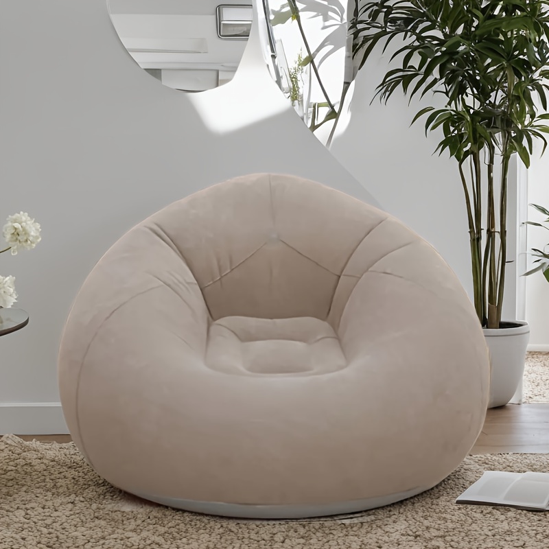 Outdoor Camping Lounge Chairs - Flocked PVC Inflatable โซฟาเก้าอี้ - เตียงเลานจ์แบบพกพาสําหรับ