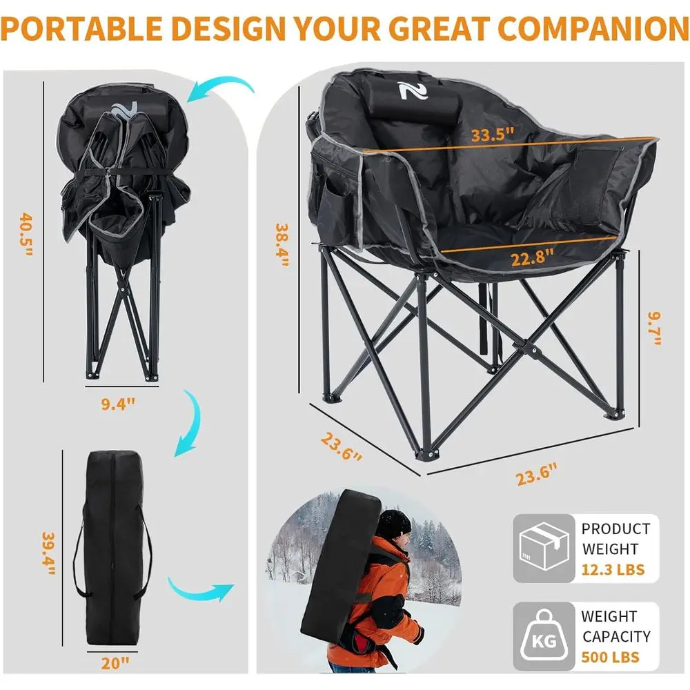 เก้าอี้พักผ่อนแบบพกพาสำหรับใช้ - Outdoor Camping Lounge Chairs บทวิจารณ์และราคา