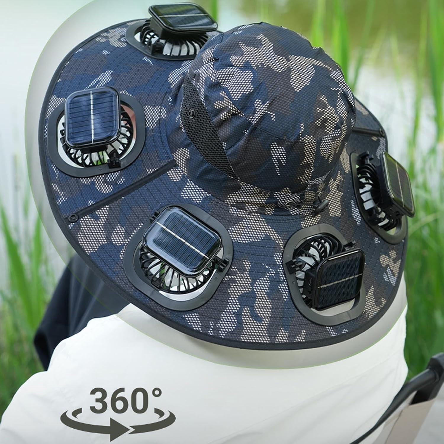 หมวกกันแดดพัดลม 6 ใบพัด รุ่น 2 - Outdoor Camping Ventilator บทวิจารณ์และราคา