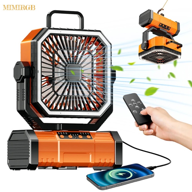 Camping พัดลมเพดาน 20000Mah Ca - Outdoor Camping Ventilator บทวิจารณ์และราคา