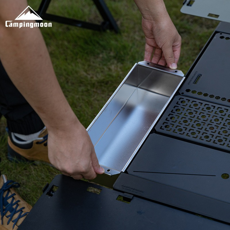กล่องใส่ช้อนส้อมสแตนเลส CAMPIN - Outdoor Camping Table With Storage บทวิจารณ์และราคา