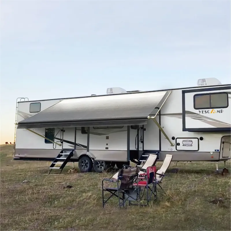 กันสาดควบคุมด้วยมือ Awnlux ราค - Outdoor Camp บทวิจารณ์และราคา