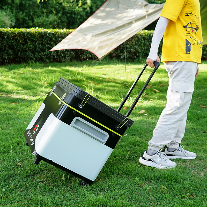 โต๊ะครัวพกพาสำหรับตั้งแคมป์แบบ - Outdoor Camping Table With Storage บทวิจารณ์และราคา