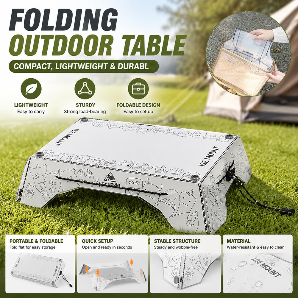 โต๊ะพับได้อเนกประสงค์แบบพกพา P - Outdoor Camping Table With Storage บทวิจารณ์และราคา