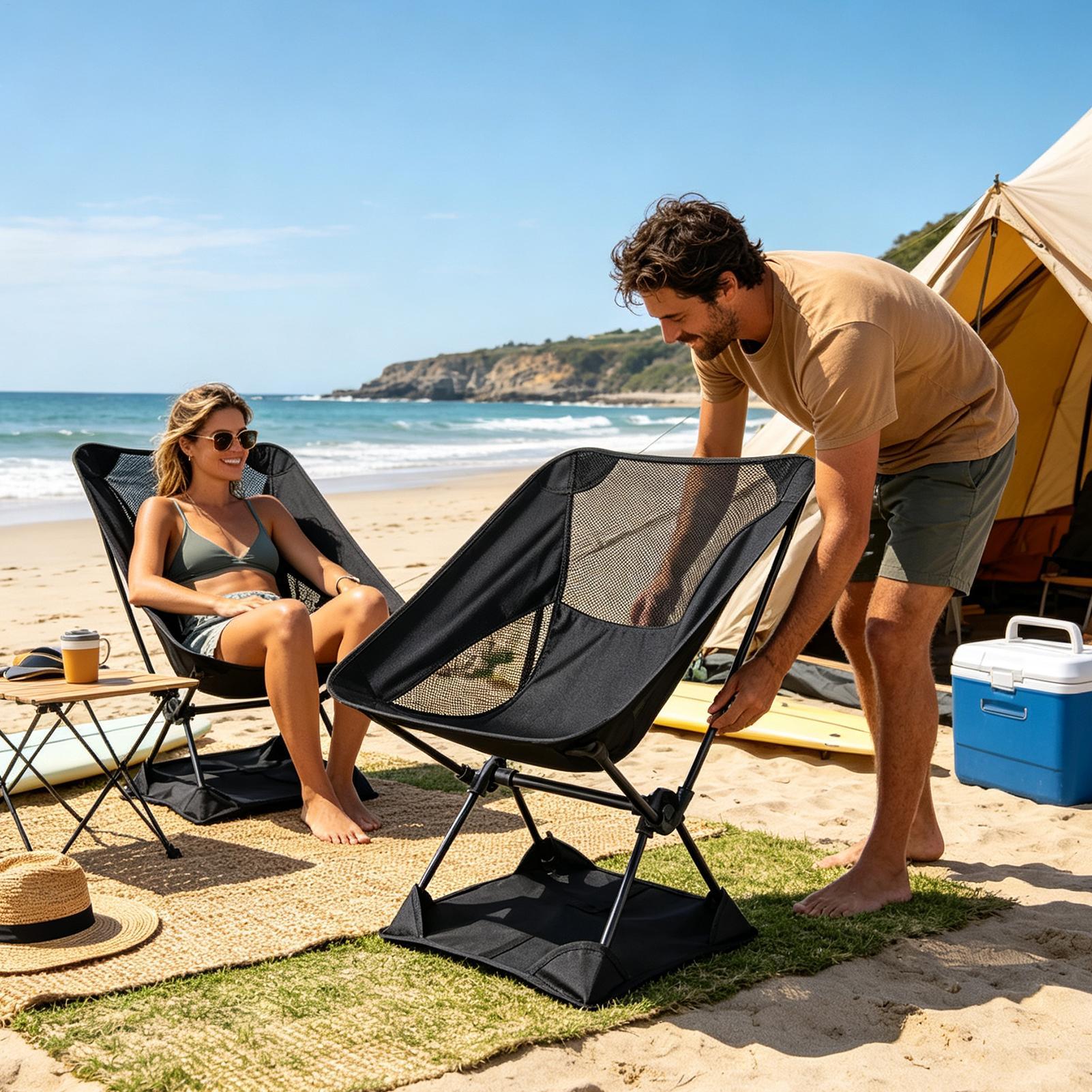 แผ่นรองพื้นเก้าอี้แคมป์ปิ้งผ้า - Outdoor Camping Table And Chairs บทวิจารณ์และราคา
