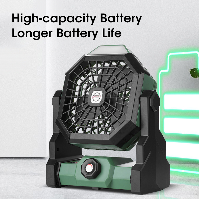 พัดลมตั้งแคมป์ขนาด 10000mAh พร - Outdoor Camping Ventilator บทวิจารณ์และราคา