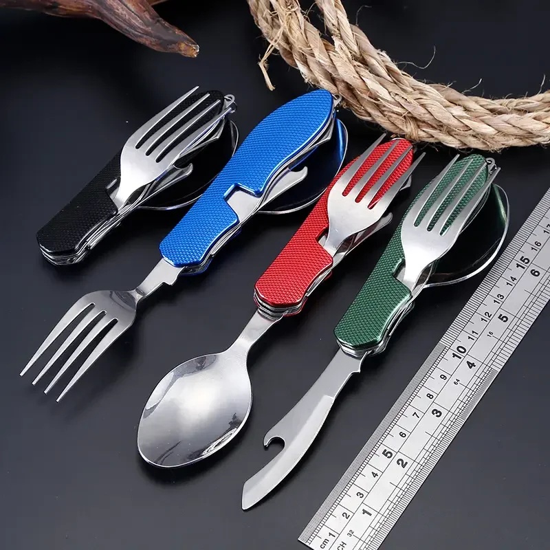 ชุดช้อนส้อมสแตนเลส 4in1 สำหรับ - Outdoor Camping Games บทวิจารณ์และราคา