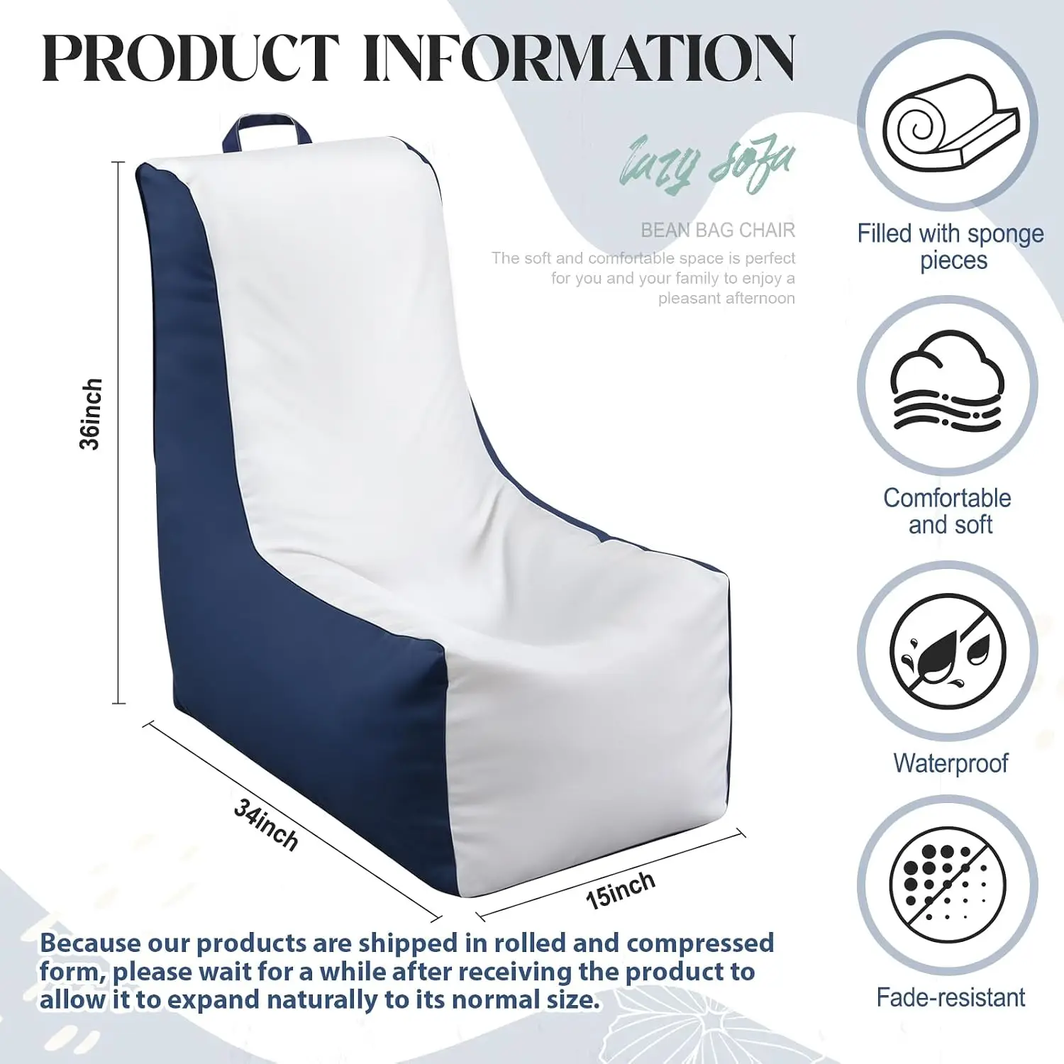 เก้าอี้บีนแบ็กสำหรับเรือ 1 ชิ้ - Outdoor Camping Lounge Chairs บทวิจารณ์และราคา