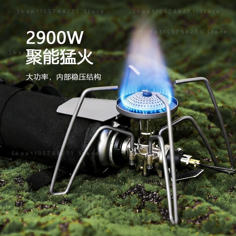 เตาแก๊สแบบพกพาพร้อมตัวปรับแรงด - Outdoor Camping Stove บทวิจารณ์และราคา