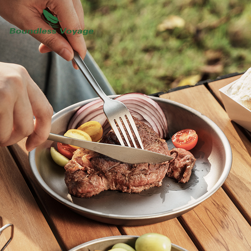 ชุดรับประทานอาหารไทเทเนียมเดิน - Outdoor Camping Dining Set บทวิจารณ์และราคา