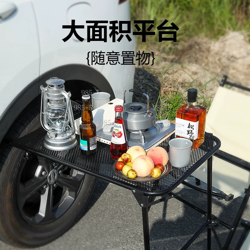 โต๊ะพับเหล็กคาร์บอนแบบพกพาสำหร - Outdoor Camping Folding Table บทวิจารณ์และราคา