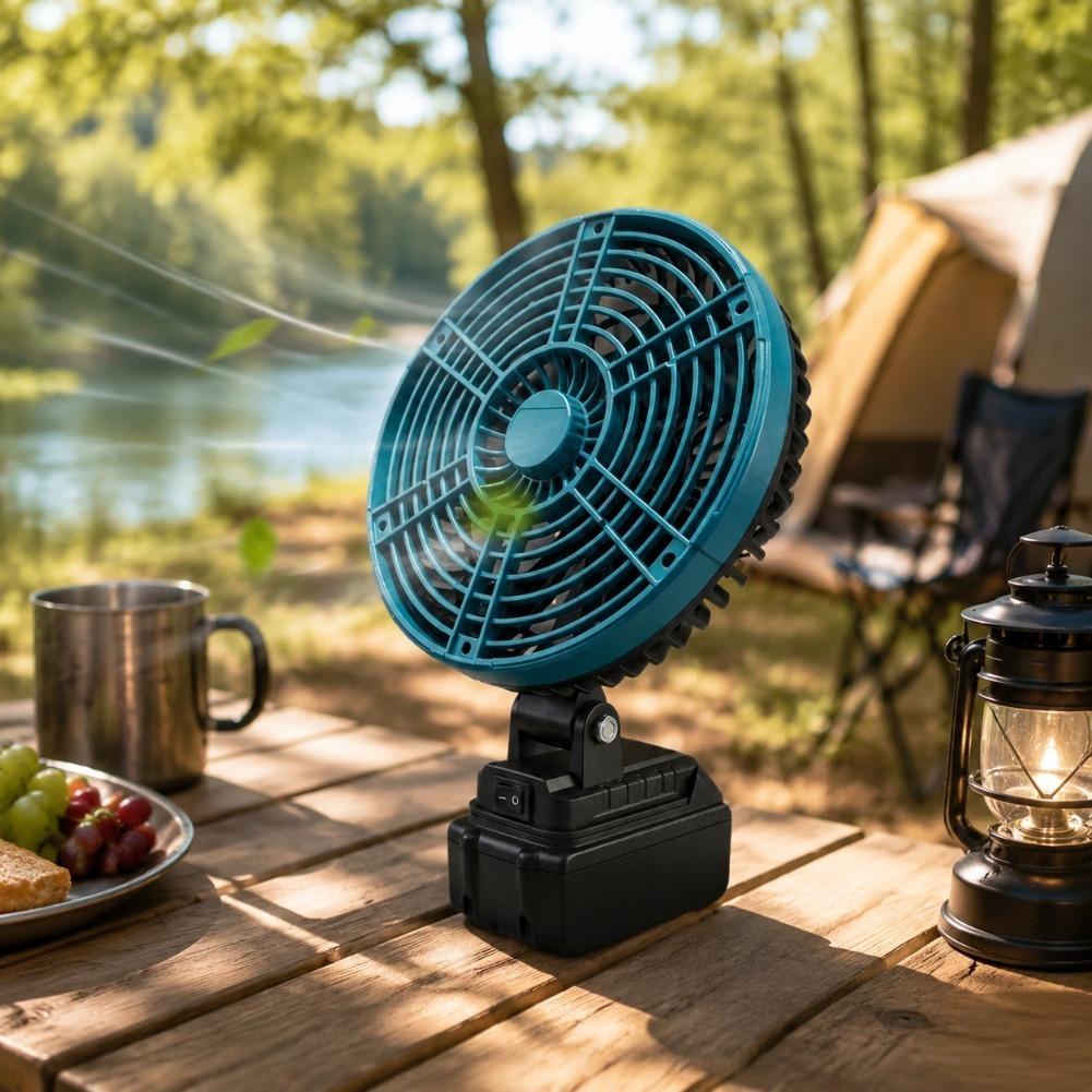 พัดลม DC พร้อมชาร์จ USB พัดลมต - Outdoor Camping Ventilator บทวิจารณ์และราคา