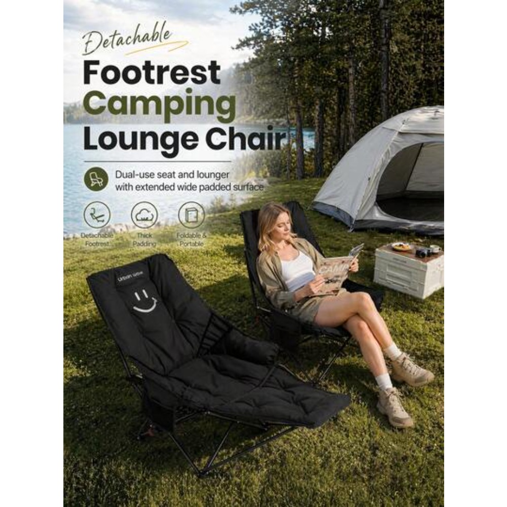เก้าอี้แคมป์ปิ้งแบบปรับเอนได้  - Outdoor Camping Lounge Chairs บทวิจารณ์และราคา