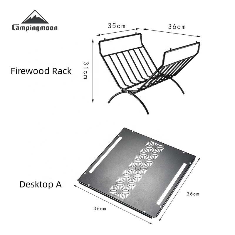 ชั้นวางฟืนเหล็กสำหรับกลางแจ้ง  - Outdoor Camping Table With Storage บทวิจารณ์และราคา